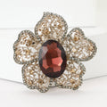 Alloy Rhinestone Large Flower Brooch Pin For Dresses And Shawls view 2