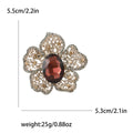 Alloy Rhinestone Large Flower Brooch Pin For Dresses And Shawls view 4
