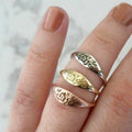 Fashion Simple Electroplated Pattern Copper Ring, Women's Holiday Gift Finger Jewelry view 1