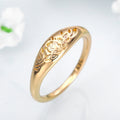 Fashion Simple Electroplated Pattern Copper Ring, Women's Holiday Gift Finger Jewelry view 6