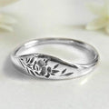 Fashion Simple Electroplated Pattern Copper Ring, Women's Holiday Gift Finger Jewelry view 3