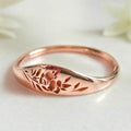 Fashion Simple Electroplated Pattern Copper Ring, Women's Holiday Gift Finger Jewelry view 4