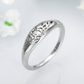 Fashion Simple Electroplated Pattern Copper Ring, Women's Holiday Gift Finger Jewelry view 2