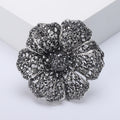 Pearl Alloy Hollow Flower Brooch For Coats And Cardigans view 4