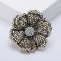 Pearl Alloy Hollow Flower Brooch For Coats And Cardigans view 2