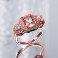 Rose Gold Plated Square Cut Zircon Princess Ring For Women Fashion Business Event Jewelry view 3