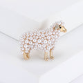 Alloy Pearl Sheep Brooch Pin For Cute Animal Apparel Decoration view 3
