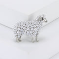 Alloy Pearl Sheep Brooch Pin For Cute Animal Apparel Decoration view 6