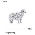 Alloy Pearl Sheep Brooch Pin For Cute Animal Apparel Decoration view 5