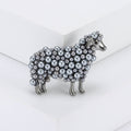 Alloy Pearl Sheep Brooch Pin For Cute Animal Apparel Decoration view 2