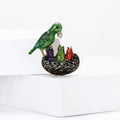 Alloy Painted Woodpecker Brooch For Couple Clothing Accessories view 4