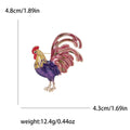 Alloy Cartoon Rooster Brooch For Unisex Clothing Accessories view 5
