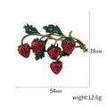 Alloy Enamel Strawberry Fruit Brooch For Fashion Collars And Lapels view 5