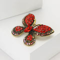 Alloy Rhinestone Butterfly Brooch Pin For Cardigan And Shawl Decoration view 3
