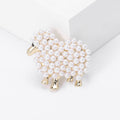Alloy Pearl Sheep Brooch Pin For Cardigans And Coat Closure view 6