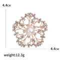 Alloy Pearl Rhinestone Flower Brooch Pin For Clothing Decoration view 5