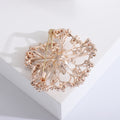 Alloy Pearl Rhinestone Flower Brooch Pin For Clothing Decoration view 4
