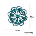 Alloy Rhinestone Flower Brooch Pin For Sweaters And Outerwear view 5
