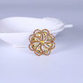 Alloy Rhinestone Flower Brooch Pin For Sweaters And Outerwear view 6