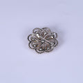 Alloy Rhinestone Flower Brooch Pin For Sweaters And Outerwear view 4