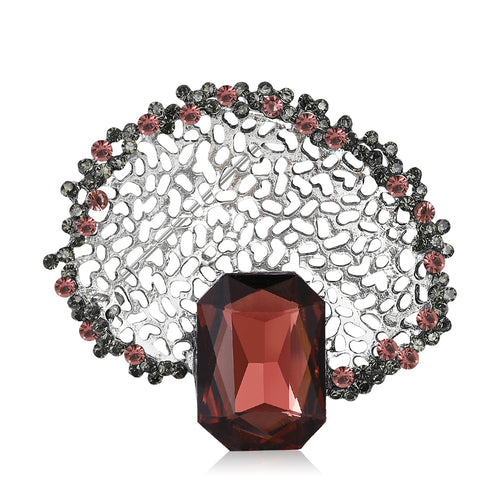 Alloy Rhinestone Vintage Brooch Pin For Sweater And Coat Accessories
