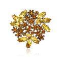 Alloy Rhinestone Flower Brooch Pin For Sweaters And Shawls view 5