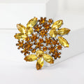 Alloy Rhinestone Flower Brooch Pin For Sweaters And Shawls view 1