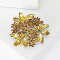 Alloy Rhinestone Flower Brooch Pin For Sweaters And Shawls view 3