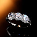European American Copper Micro Pave Full Zircon Ring For Women, Fashion Birthday Gift Jewelry view 2
