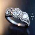 European American Copper Micro Pave Full Zircon Ring For Women, Fashion Birthday Gift Jewelry view 5