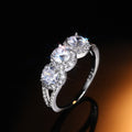 European American Copper Micro Pave Full Zircon Ring For Women, Fashion Birthday Gift Jewelry view 4
