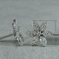 Korean Style Playful Snowflake Flower Zircon Stud Earrings Simple Short Versatile Ear Jewelry view 5