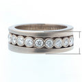 Vintage Simulated Diamond Men's Ring, Copper Cubic Zirconia Engagement Finger Jewelry view 5