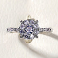 European American Four Prong Zircon Engagement Ring, Simple Fashion Proposal Wedding Jewelry For Women view 2