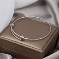 European American Smooth Round Adjustable Open Bangle Push Pull Enamel Oil Drip Bracelet view 3