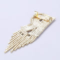 Rhinestone Alloy Letter R Tassel Brooch Pin For Fashion Outfits view 3