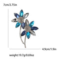 Alloy Crystal Flower Brooch For Coats Suits And Scarves view 4