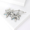 Alloy Crystal Flower Brooch For Coats Suits And Scarves view 3