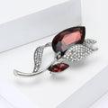 Alloy Glass Flower Brooch Pin For Womens Suit And Cardigan Decoration view 3