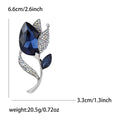Alloy Glass Flower Brooch Pin For Womens Suit And Cardigan Decoration view 6