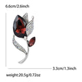 Alloy Glass Flower Brooch Pin For Womens Suit And Cardigan Decoration view 4