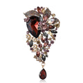 Alloy Crystal Glass Rhinestone Brooch For Fashion Clothing Accessories view 1
