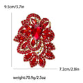 Alloy Crystal Glass Statement Brooch For Coat And Suit Decoration view 8