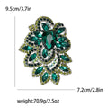 Alloy Crystal Glass Statement Brooch For Coat And Suit Decoration view 11