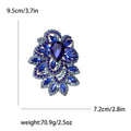 Alloy Crystal Glass Statement Brooch For Coat And Suit Decoration view 5