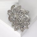 Alloy Crystal Glass Statement Brooch For Coat And Suit Decoration view 4