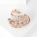 Alloy Swan Brooch Pin For Shirt Anti Exposure Decoration view 3