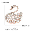 Alloy Swan Brooch Pin For Shirt Anti Exposure Decoration view 6