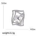 Black Rhinestone Glass Brooch Pin For Suits Cardigans And Gifts view 5