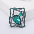 Black Rhinestone Glass Brooch Pin For Suits Cardigans And Gifts view 3